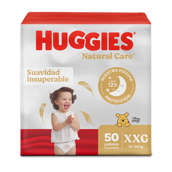 Pañales Huggies Natural Care Etapa 5/XXG 50uds